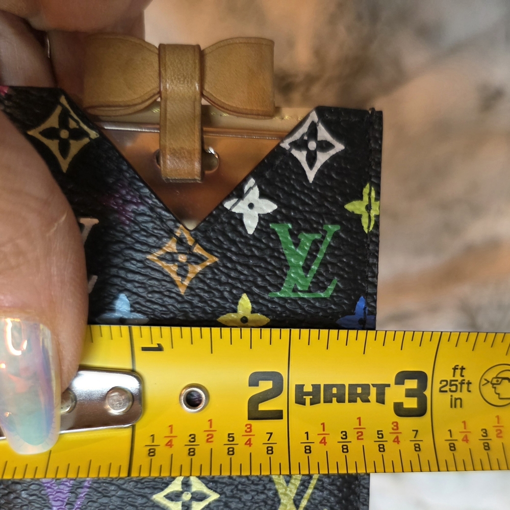 Louis Vuitton x Murakami Multicolor Card Case Mirror & Bow Case Rare - Picture 7 of 8